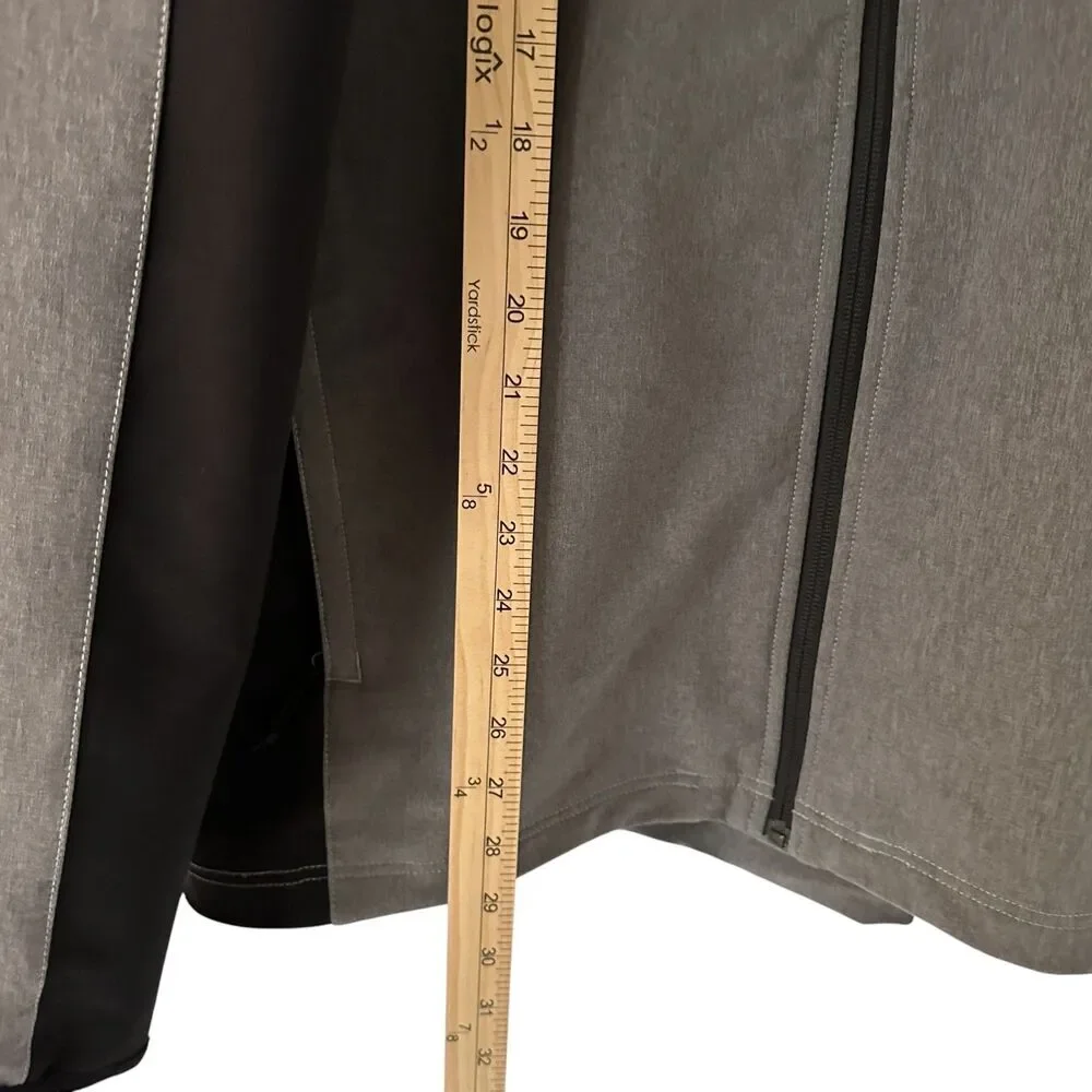 The North Face Black and Grey Windwall Full Zip Jacket Xerox Logo‎ Size L